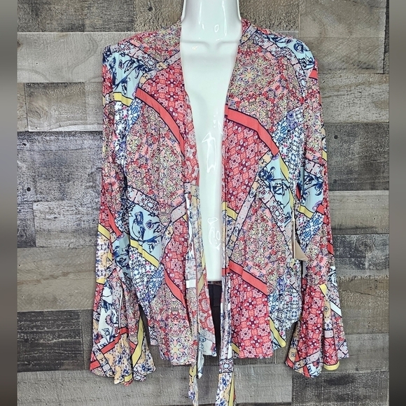 Jessica Simpson Nursing Boho Tie Front Top | L - Picture 1 of 7